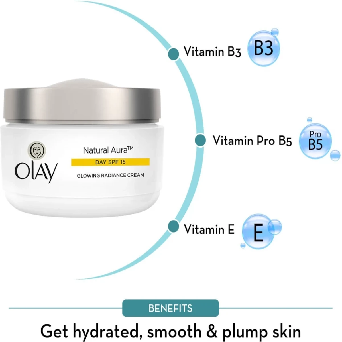 Olay Natural Aura SPF 15 Glowing Radiance Day Cream With Mulberry Extract-(50g)