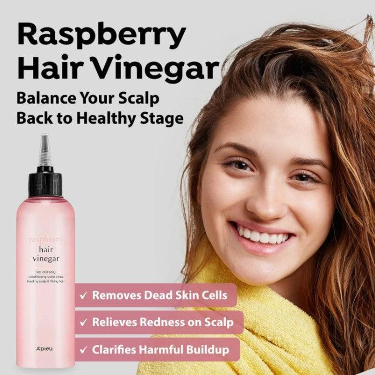 A’PIEU Raspberry Hair Vinegar Rinse (6.76 Fl oz/200ml)