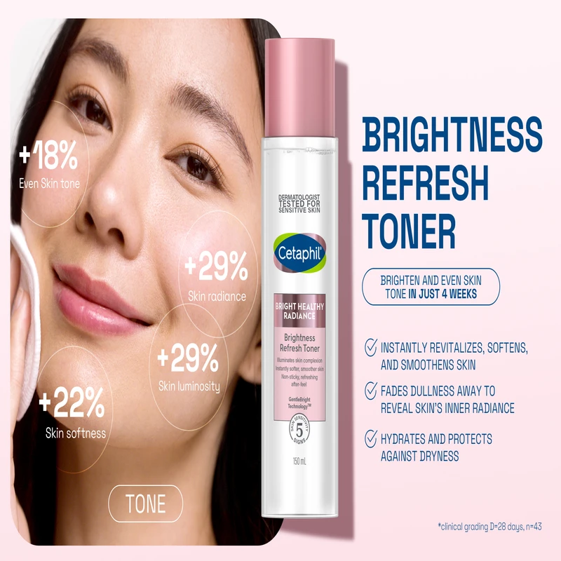 Cetaphil Bright Healthy Radiance Brightness Refresh Toner-150ml - Image 4