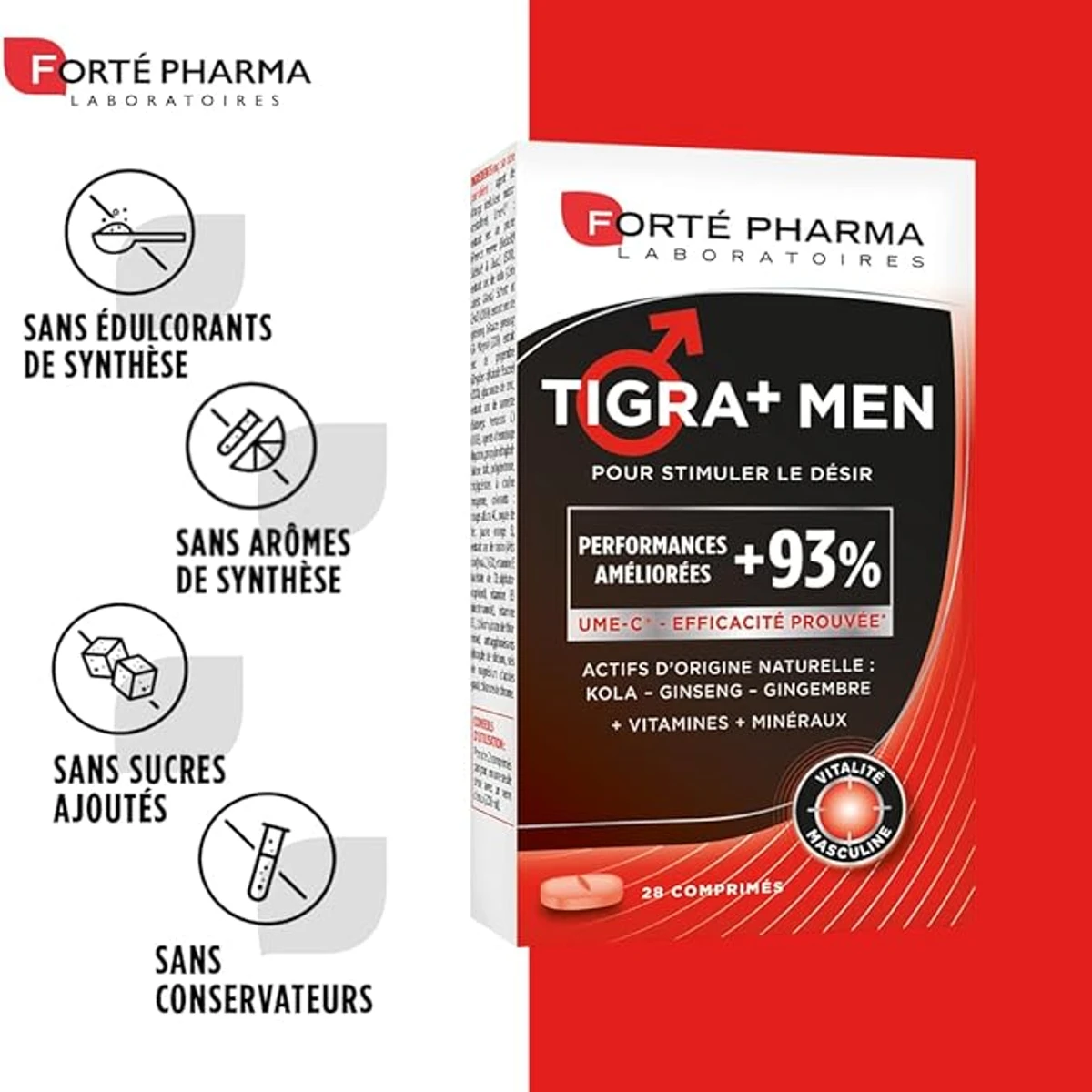 Forté Pharma Energy Tigra+ Men 28 Tablets - Image 4